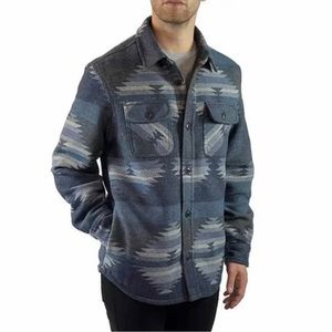 JACHS Men's Premium Shirt Wool Blend Jacket w Inside Pocket, Navy, Size Small